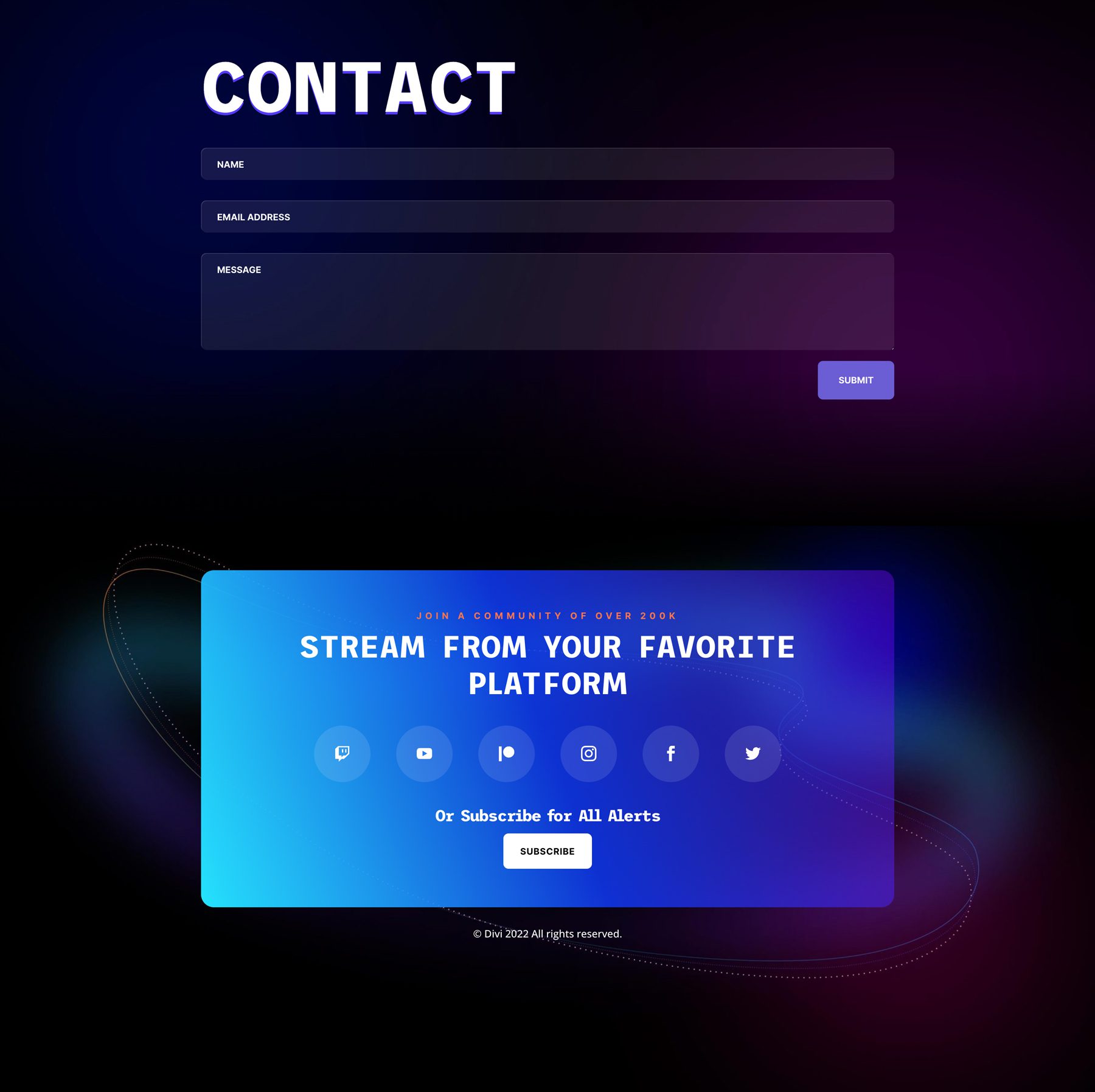 Streamer Layout Pack for Divi