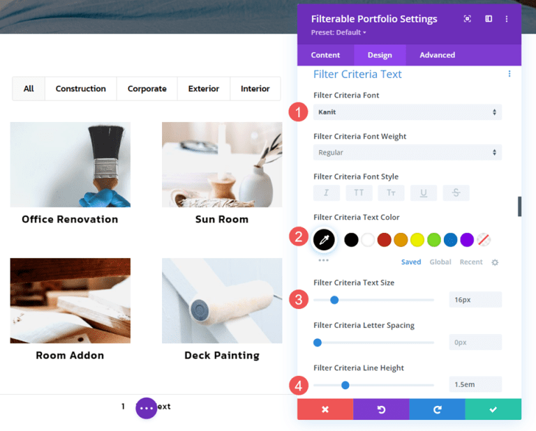 How to Style the Category Filter in Divi's Filterable Portfolio Module
