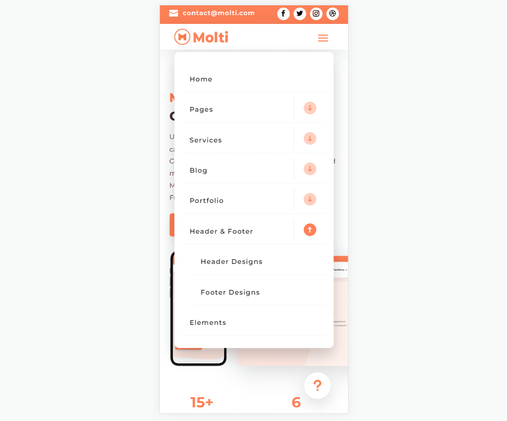 Molti Divi Child Theme Divi Templates برای ایجاد تم