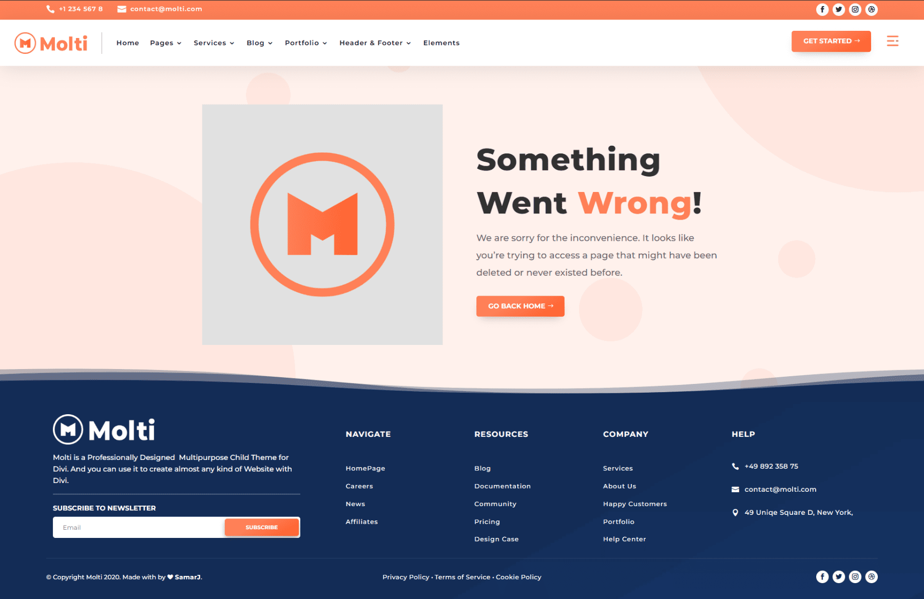 Molti Divi Child Theme Divi Templates برای ایجاد تم