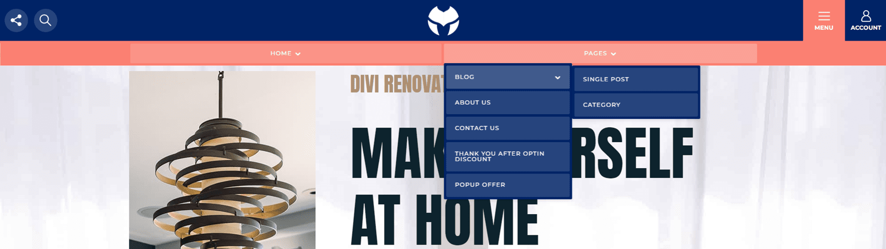 Divi MadMenu نسخه ی نمایشی سیزده