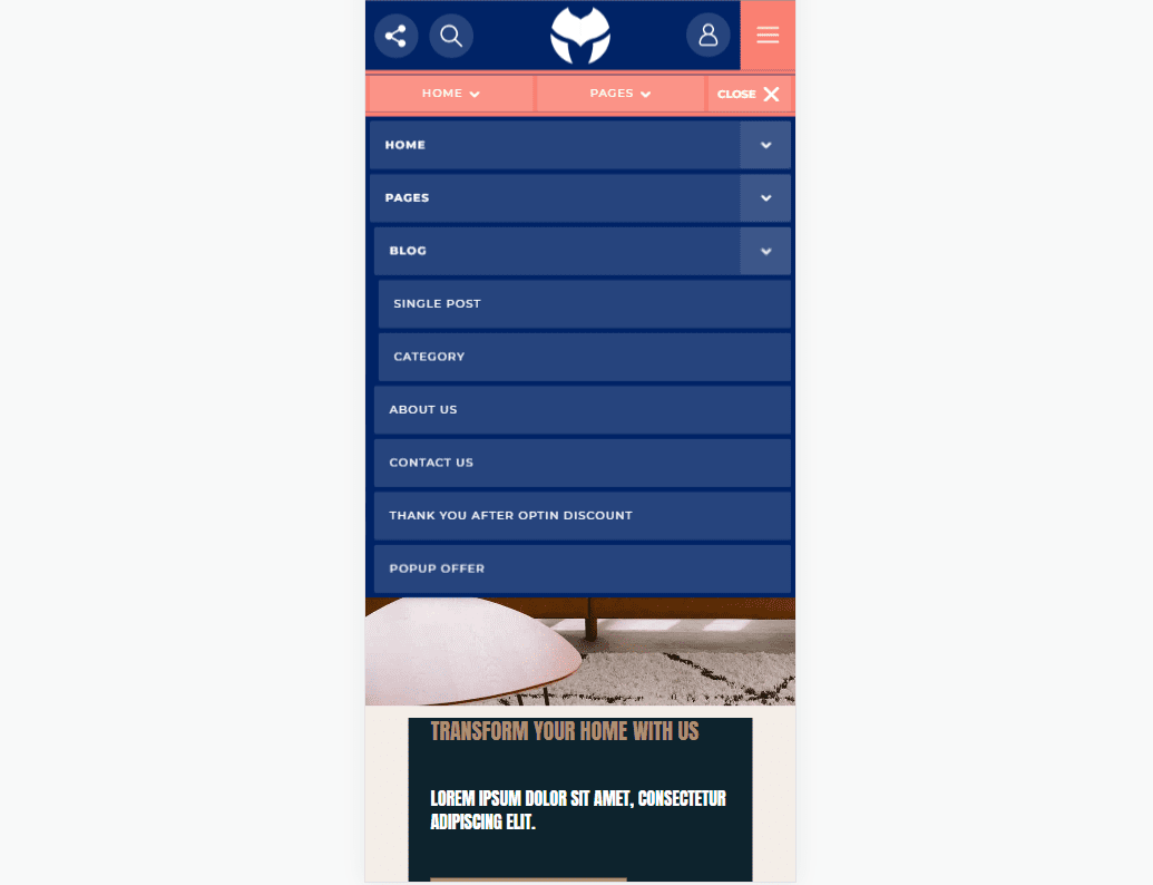 Divi MadMenu نسخه ی نمایشی سیزده