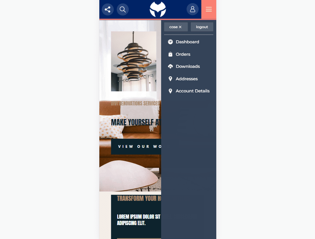 Divi MadMenu نسخه ی نمایشی سیزده
