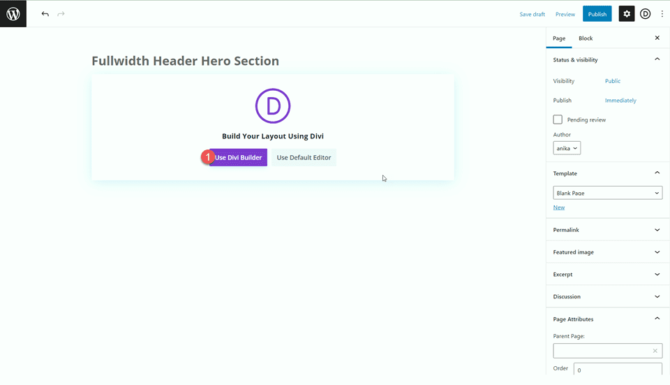 Divi Fullwidth Header Hero Section Use Divi Builder