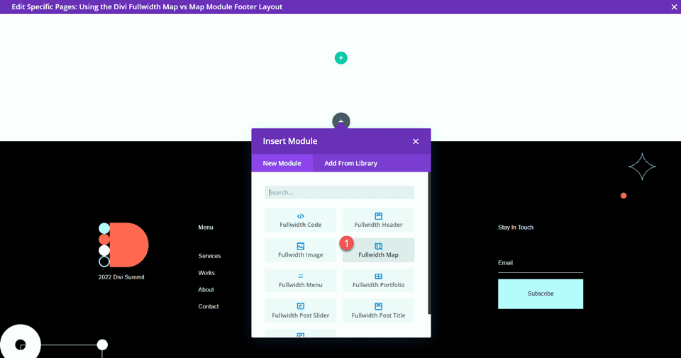 Divi Fullwidth Map VS Map Module Fullwidth Menu Module