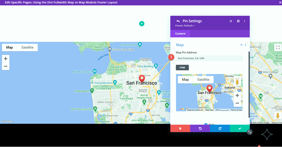 Divi Fullwidth Map VS Map Module Map Pin Address