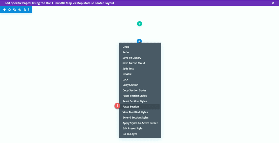 Divi Fullwidth Map VS Map Module Paste Section