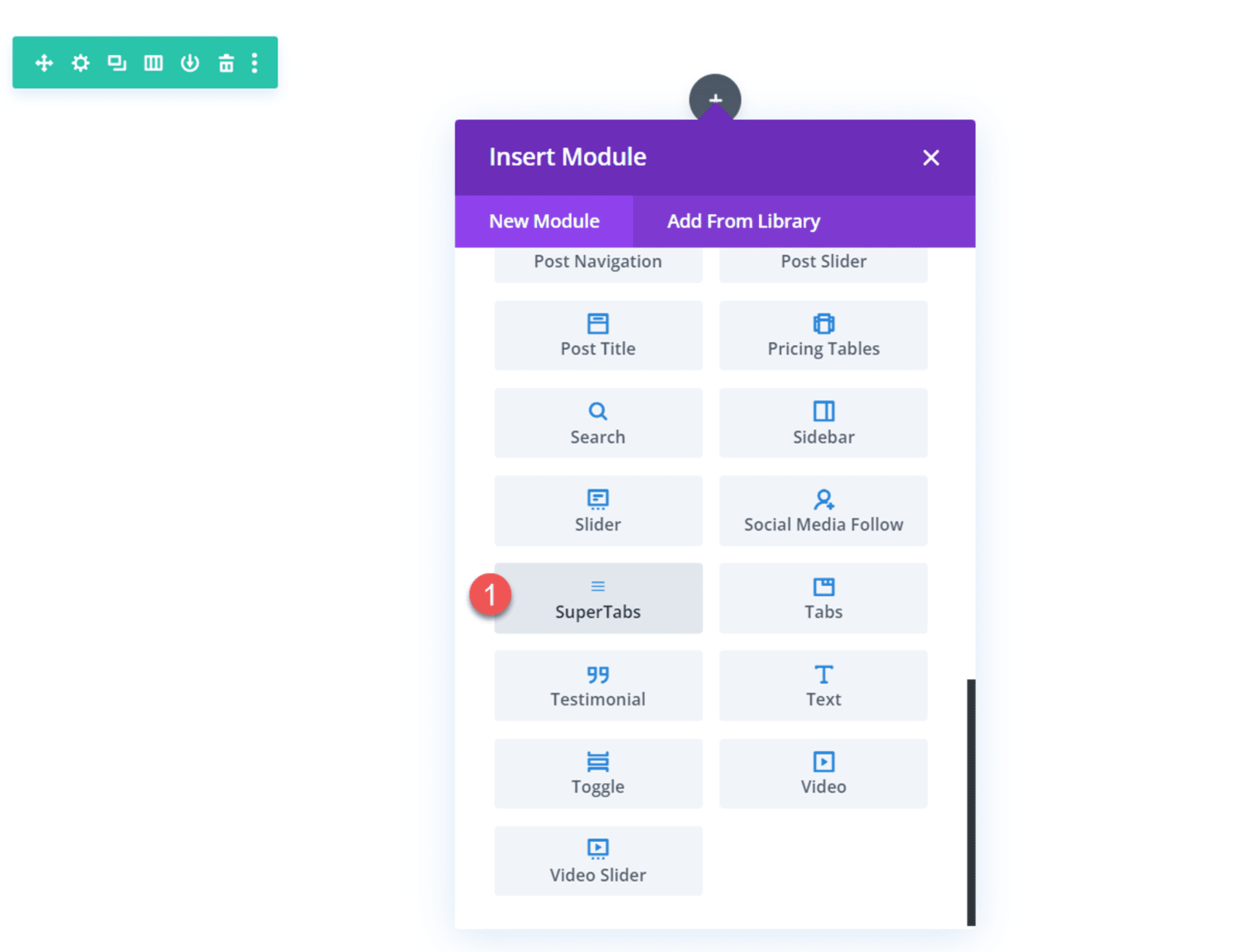 Divi Plugin Highlight Divi SuperTabs Add Module