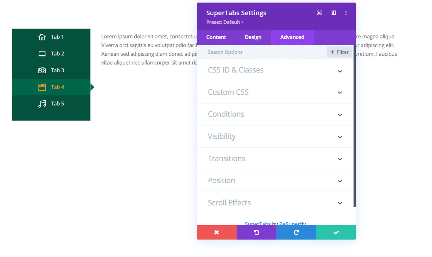 Divi Plugin Highlight Divi SuperTabs Advanced