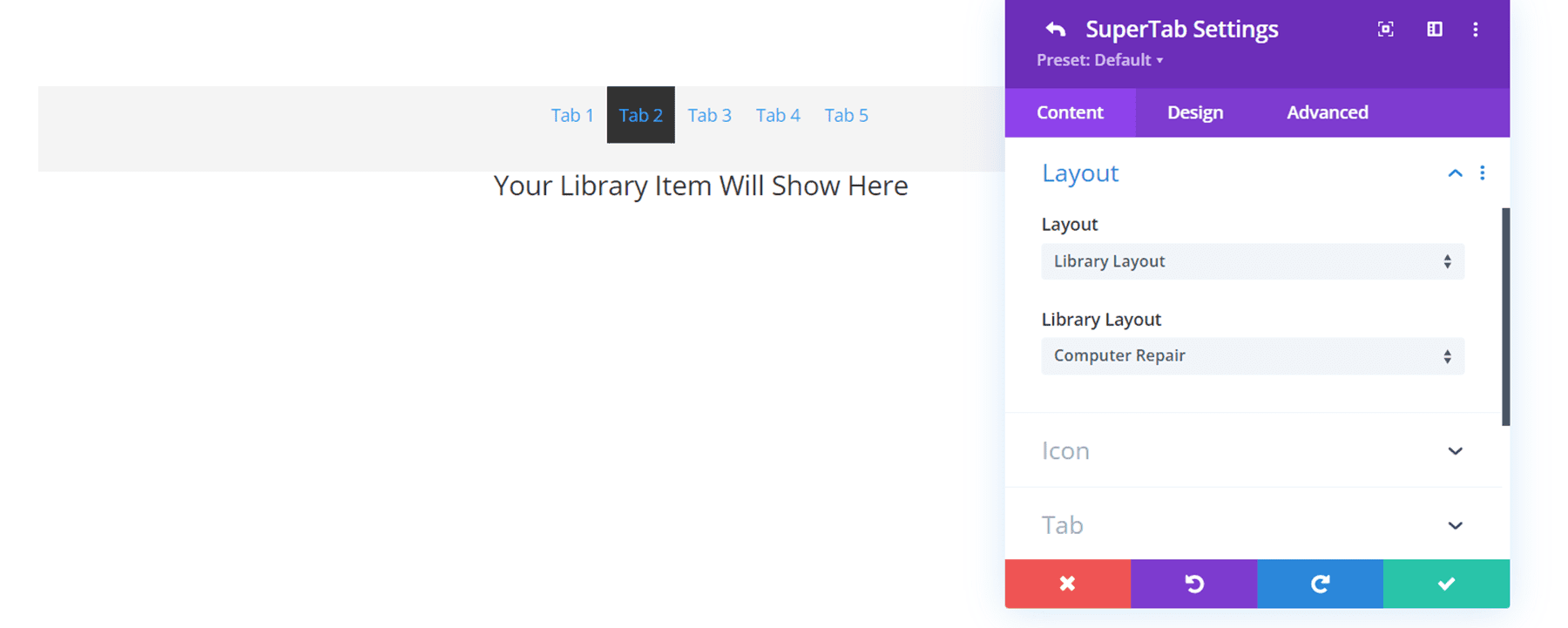 Divi Plugin Highlight Divi SuperTabs Library Layout