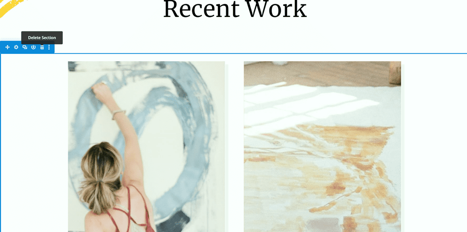 Divi Filterable Portfolio Pagination Delete Section