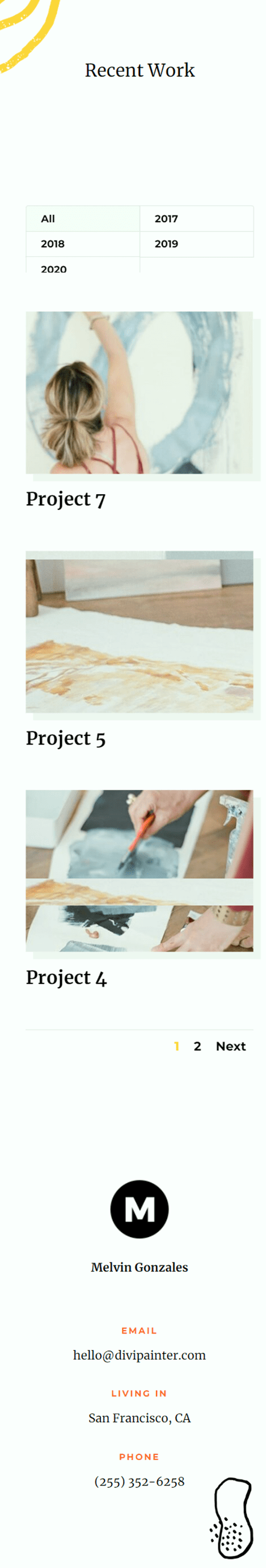 Divi Filterable Portfolio Pagination Final Design 1 Mobile