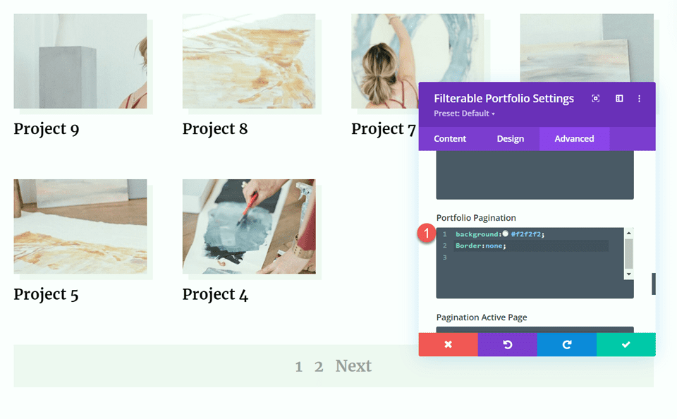 Divi Filterable Portfolio Pagination Style 2 CSS
