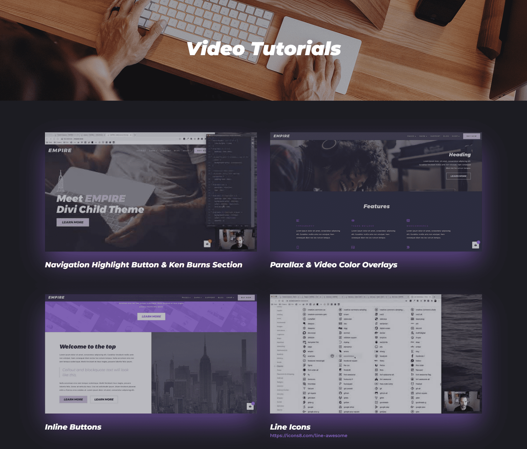 Empire Divi Child Theme Video Tutorials