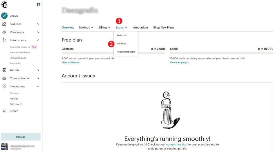 Mandrill account extras