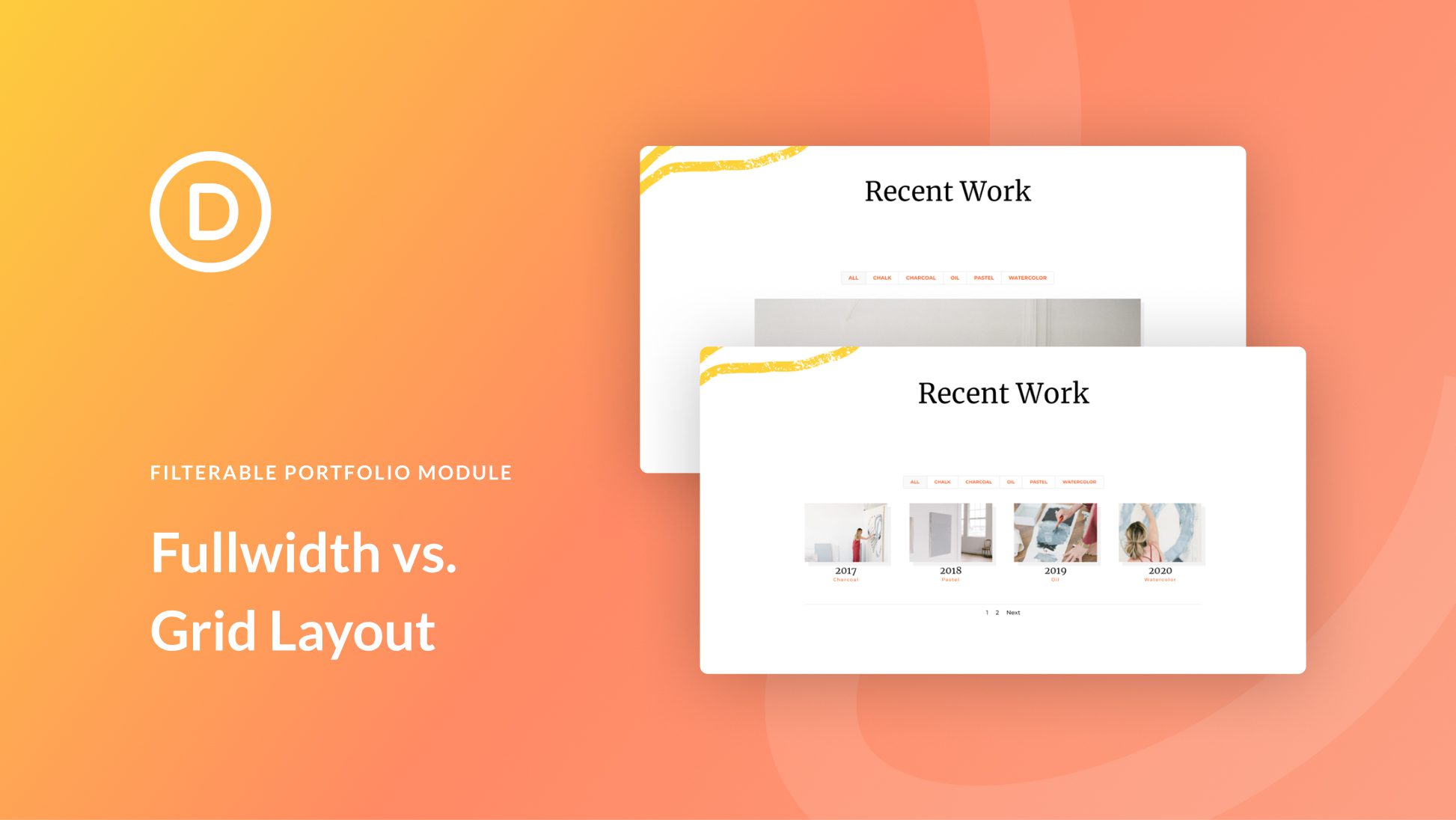 Using a Fullwidth Layout vs Grid in Divi’s Filterable Portfolio Module