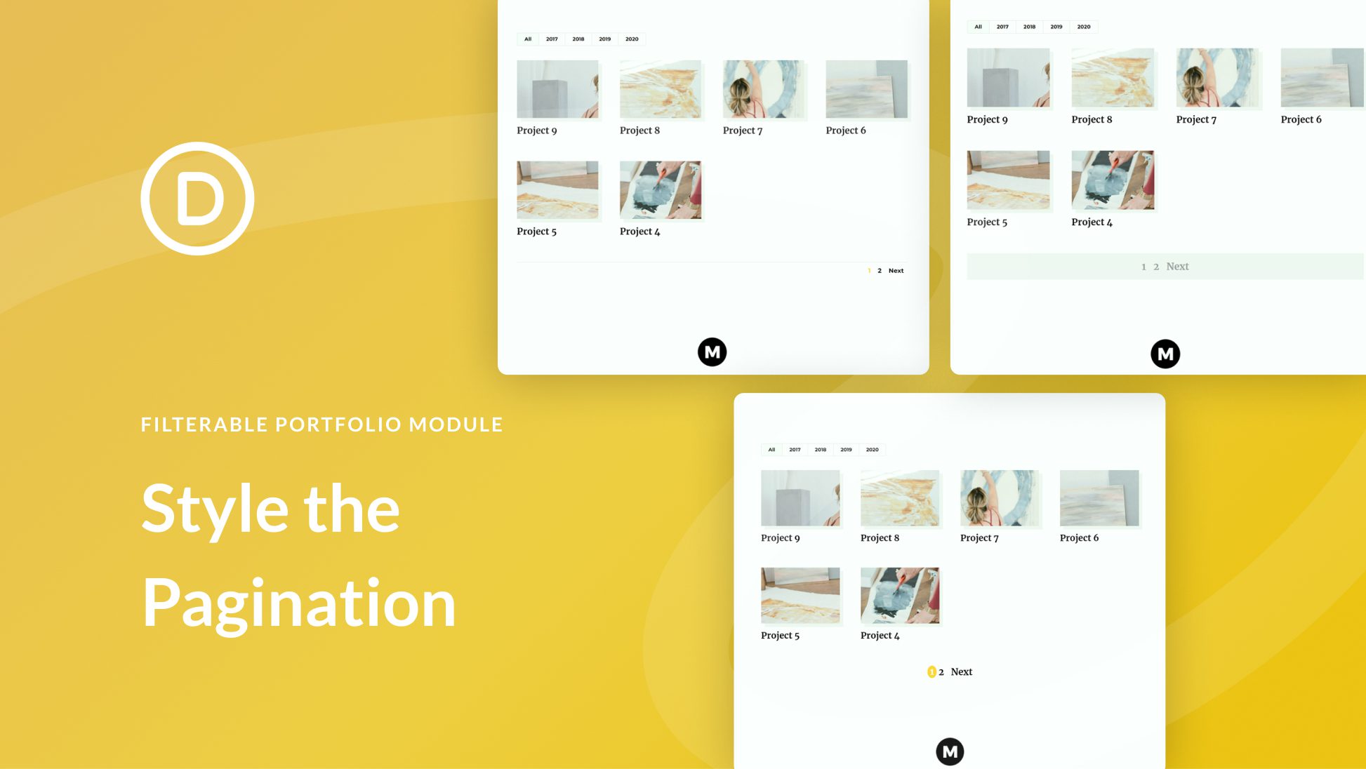 How to Style the Pagination in Divi’s Filterable Portfolio Module