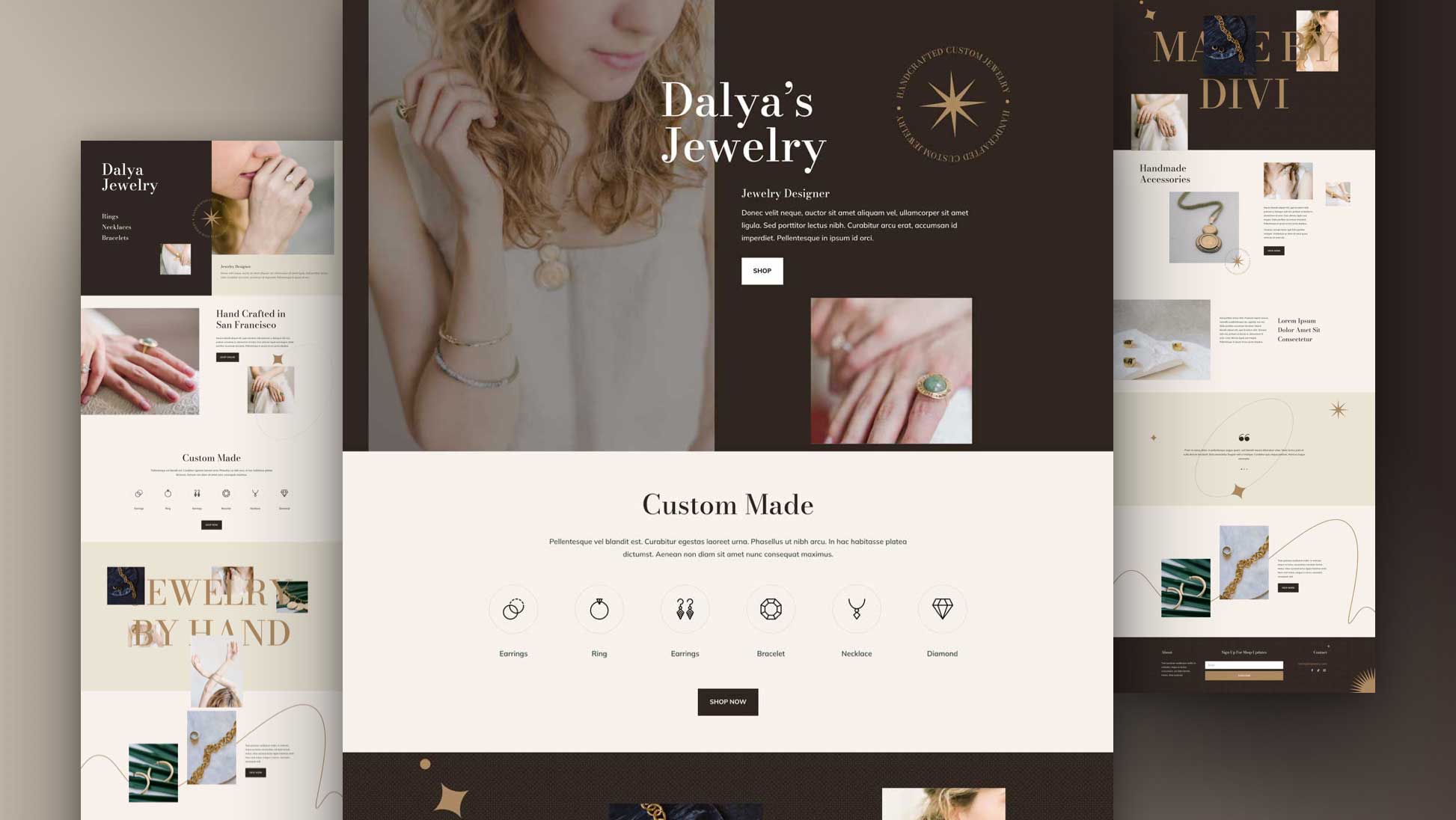 Get a Free Jewelry Designer Layout Pack for Divi