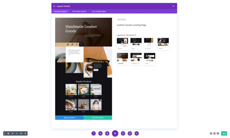Leather Layout Picture Get a FREE Leather Goods Layout Pack for Divi