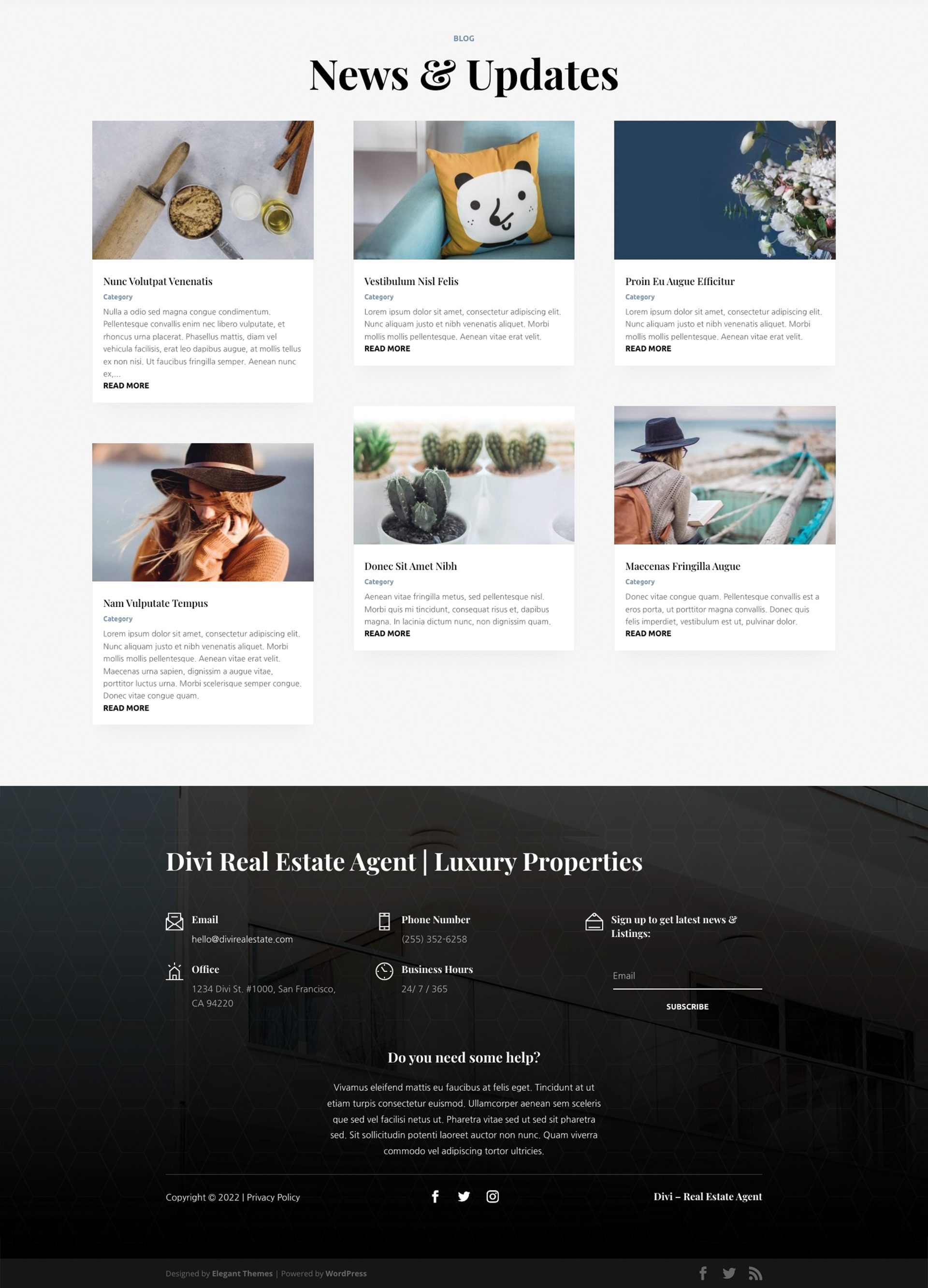 Real Estate Agent Layout Pack for Divi