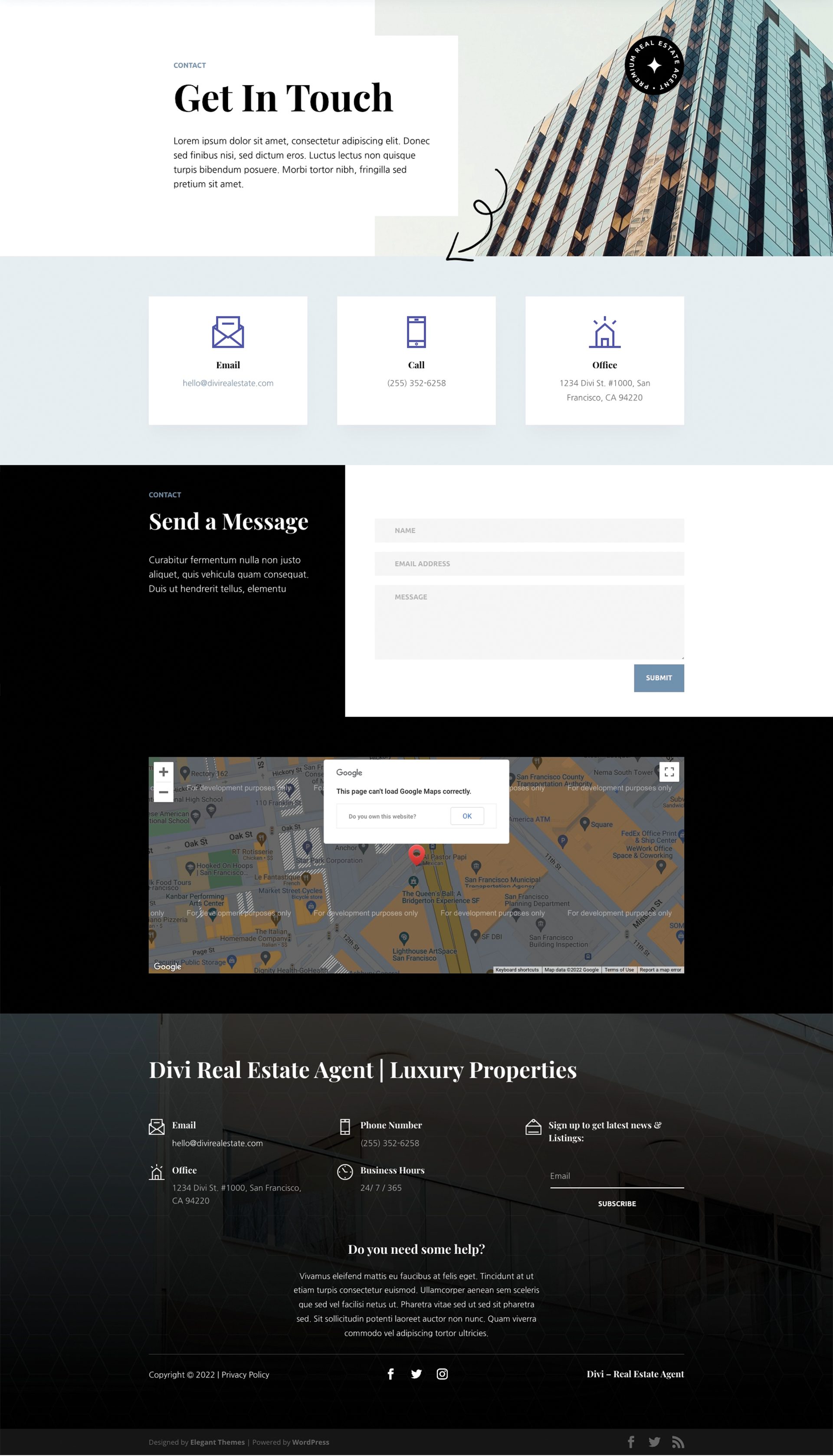 Real Estate Agentl Layout Pack for Divi