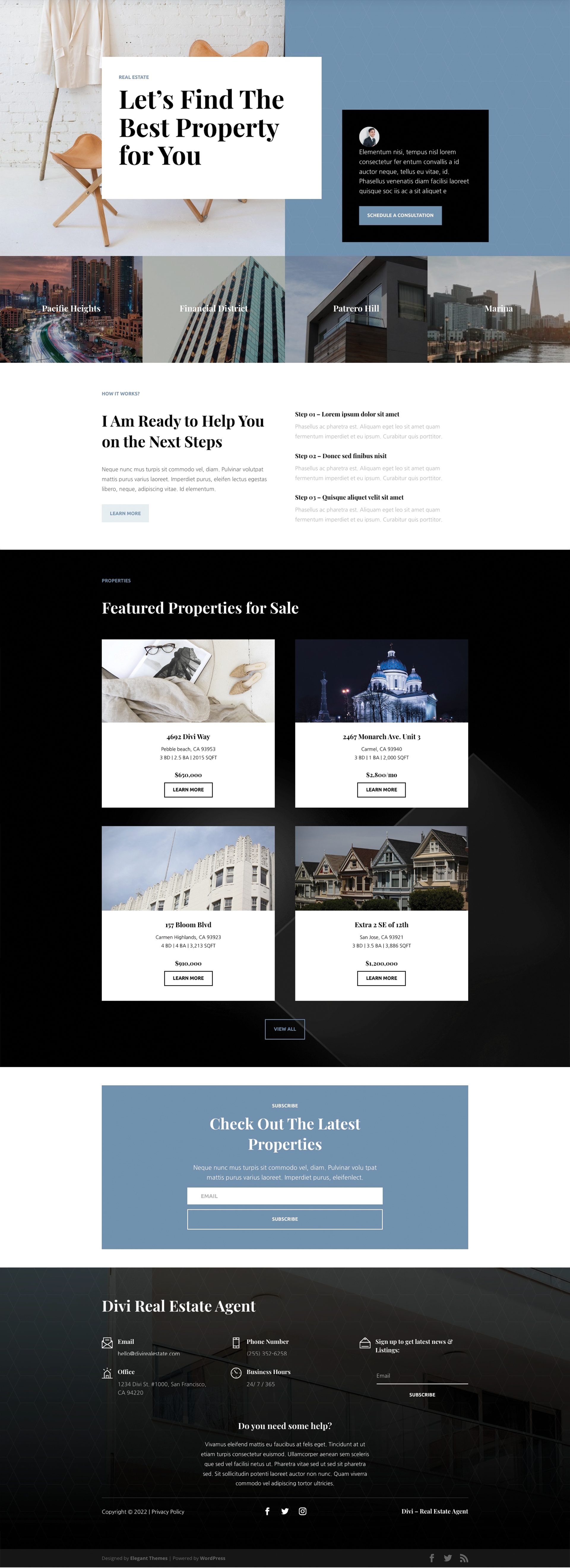 Real Estate Agent Layout Pack for Divi