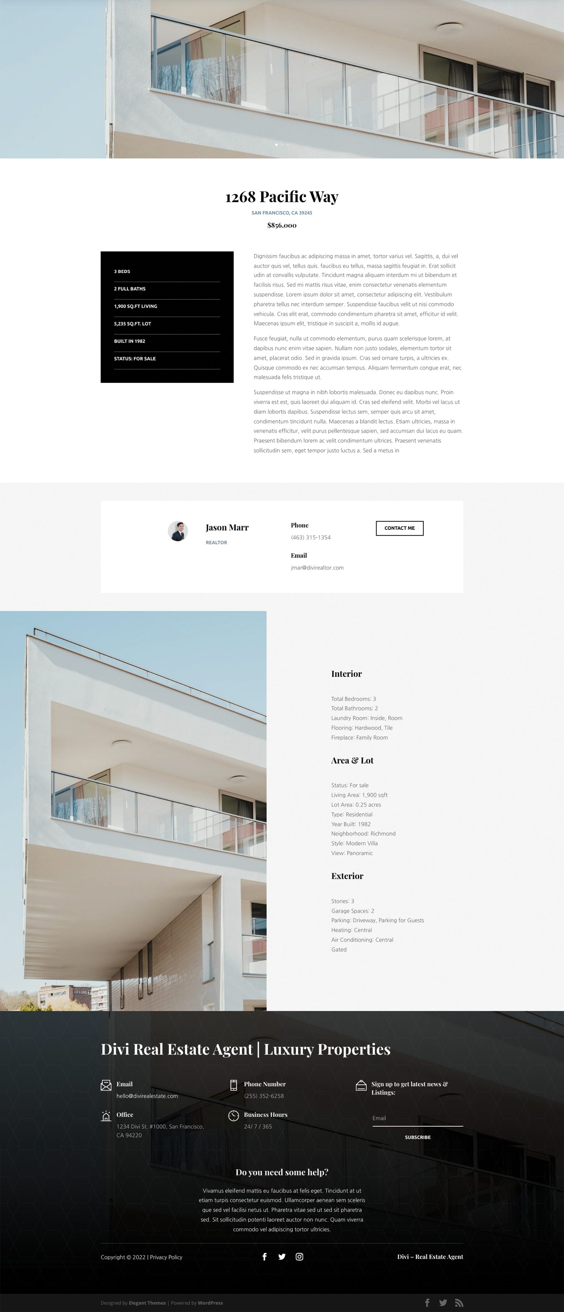 Real Estate Agent Layout Pack for Divi