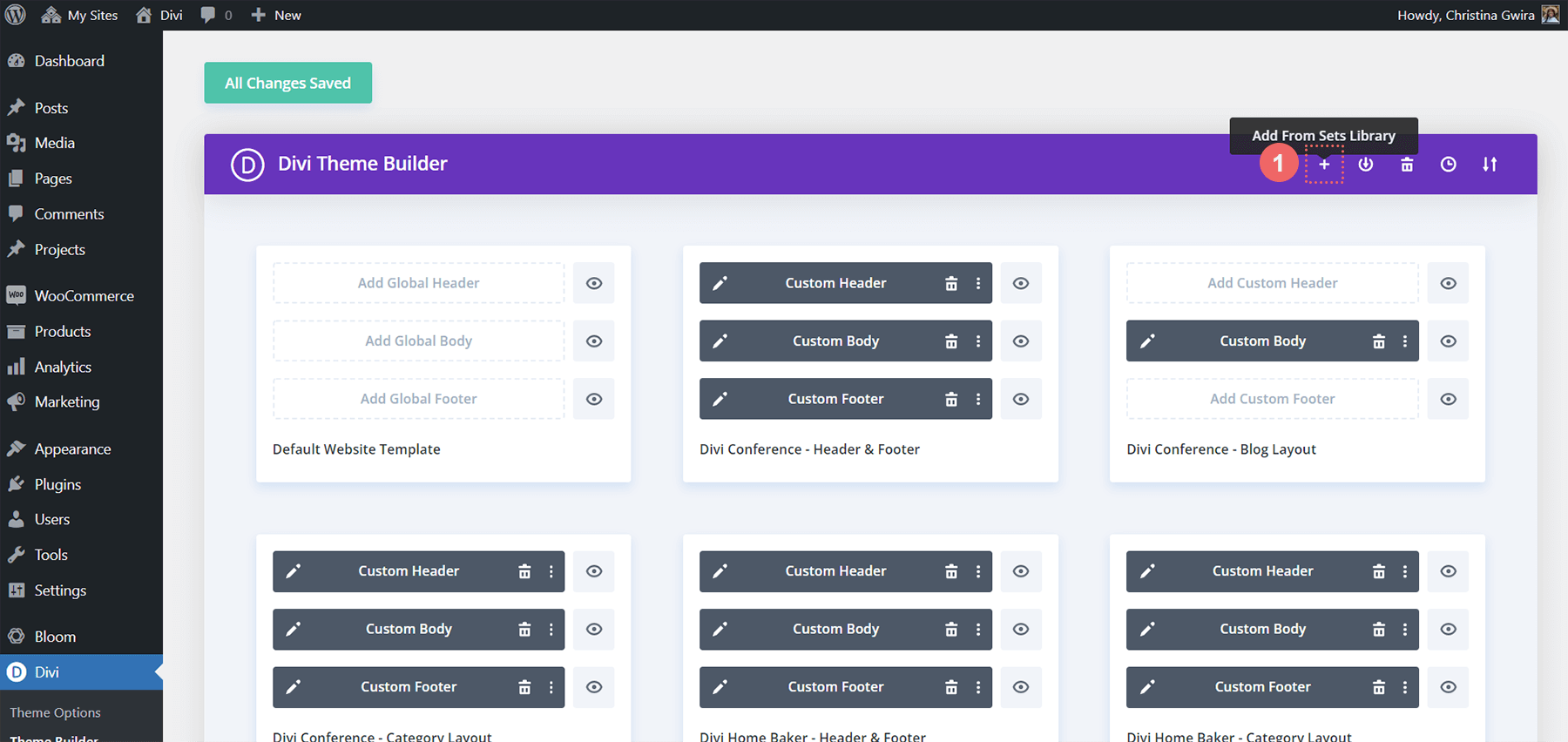 Save to the Divi Theme Builder Library