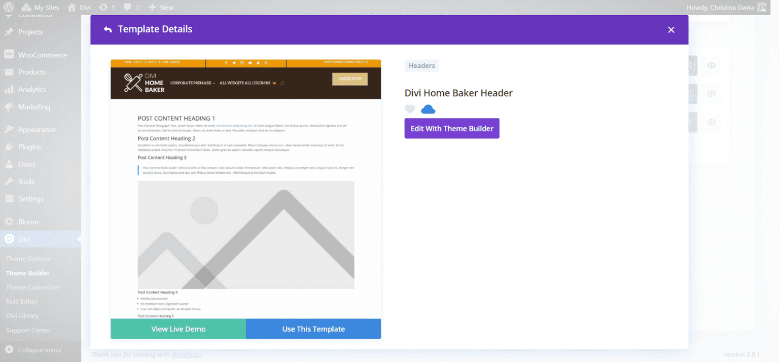 How to Edit a Template in Divi's Theme Builder Library