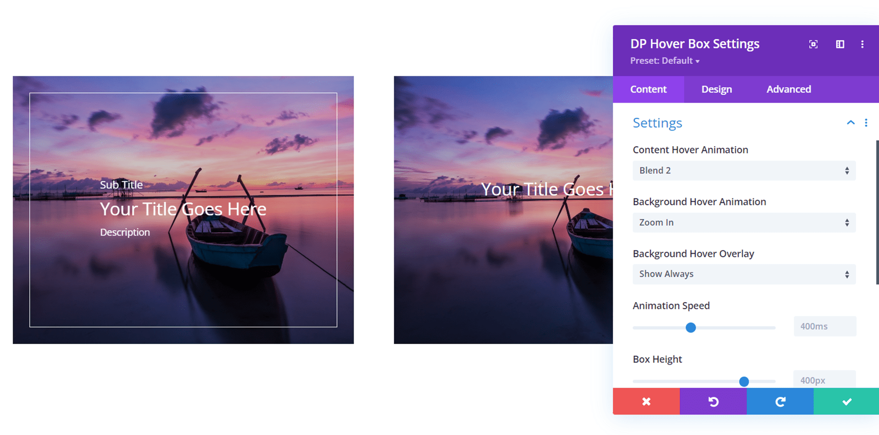 Divi Plugin Highlight Divi ConKit Pro Hover Box