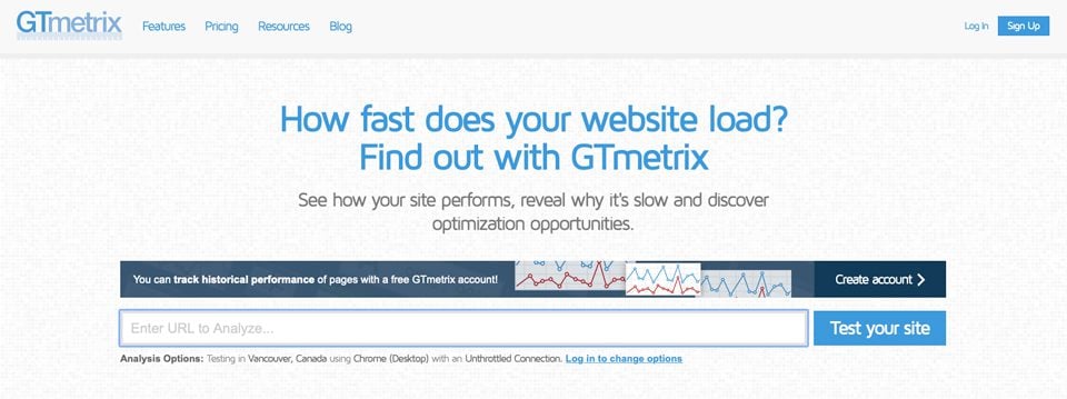 How to check your mobile version of your website in GTMetrix