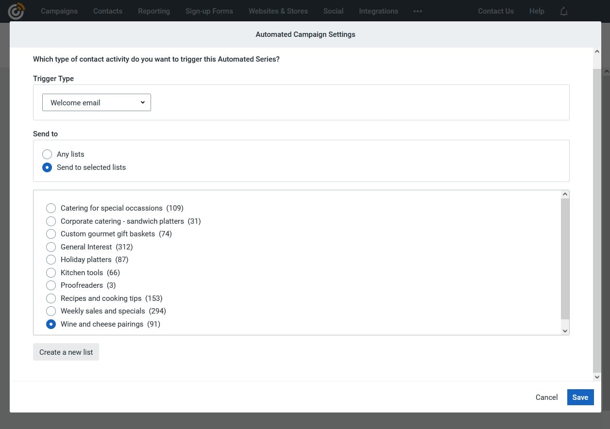 Setup Automated Welcome Email