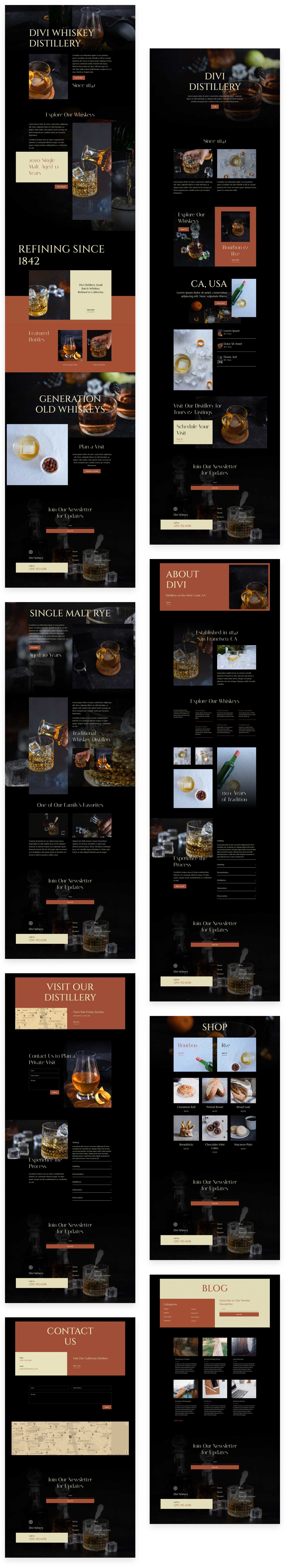 divi-whiskey-layout-pack-grid Get a Free Whiskey Distillery Layout Pack for Divi