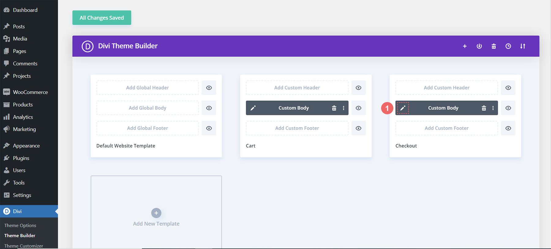 Edit checkout custom body module