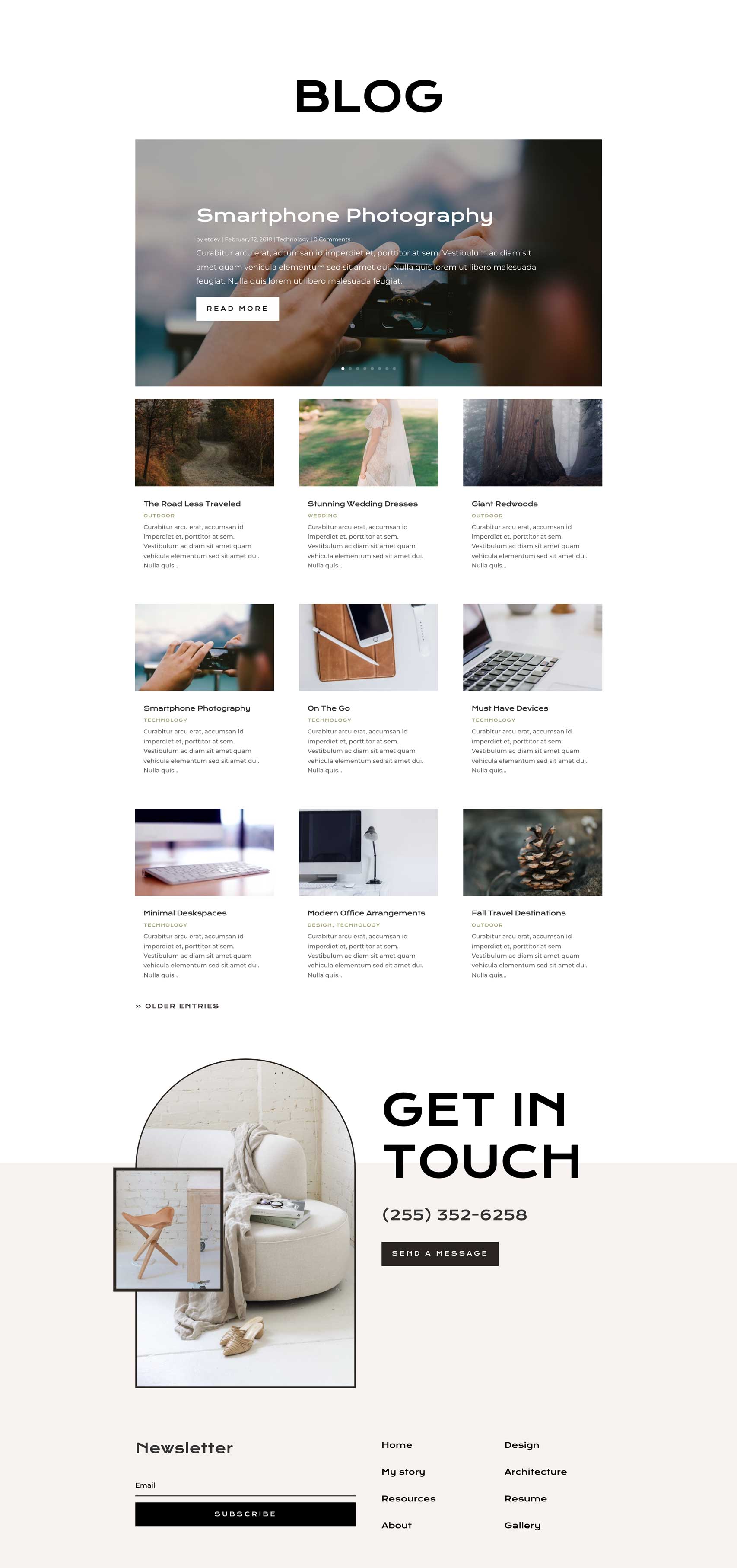 Interior Designer Layout Pack for Divi