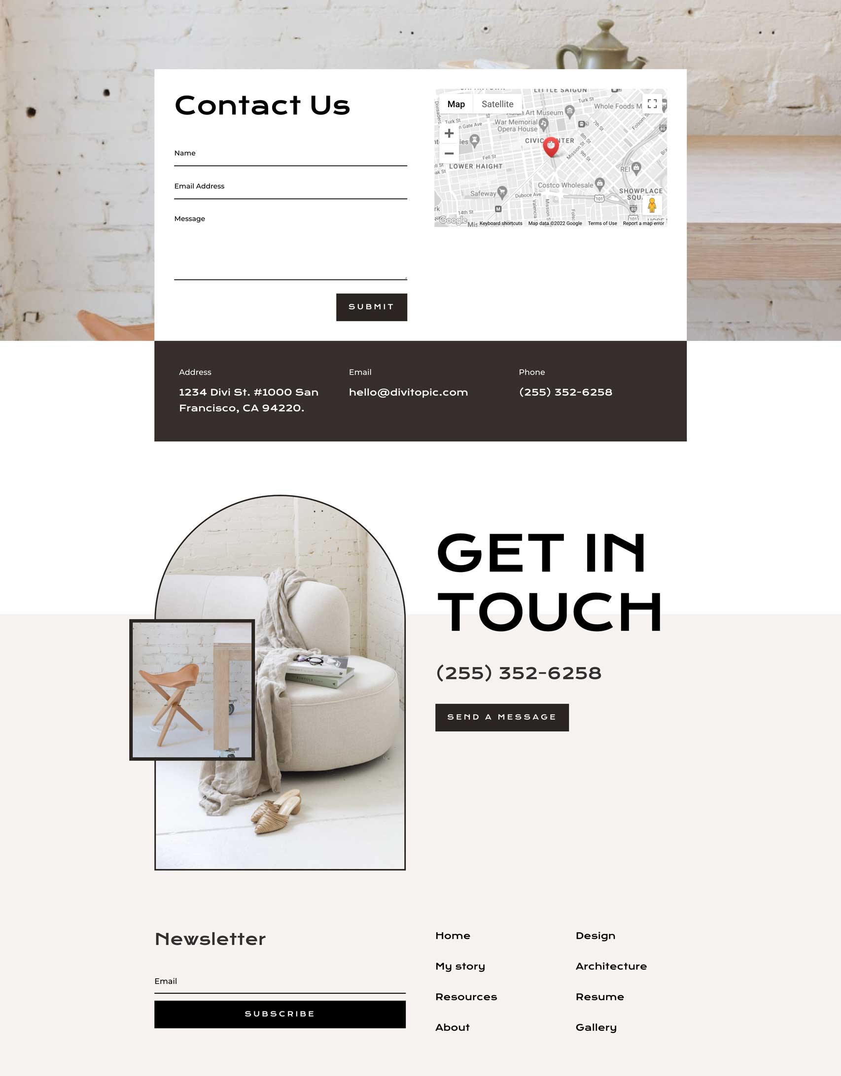 Get a Free Interior Designer Layout Pack for Divi 1