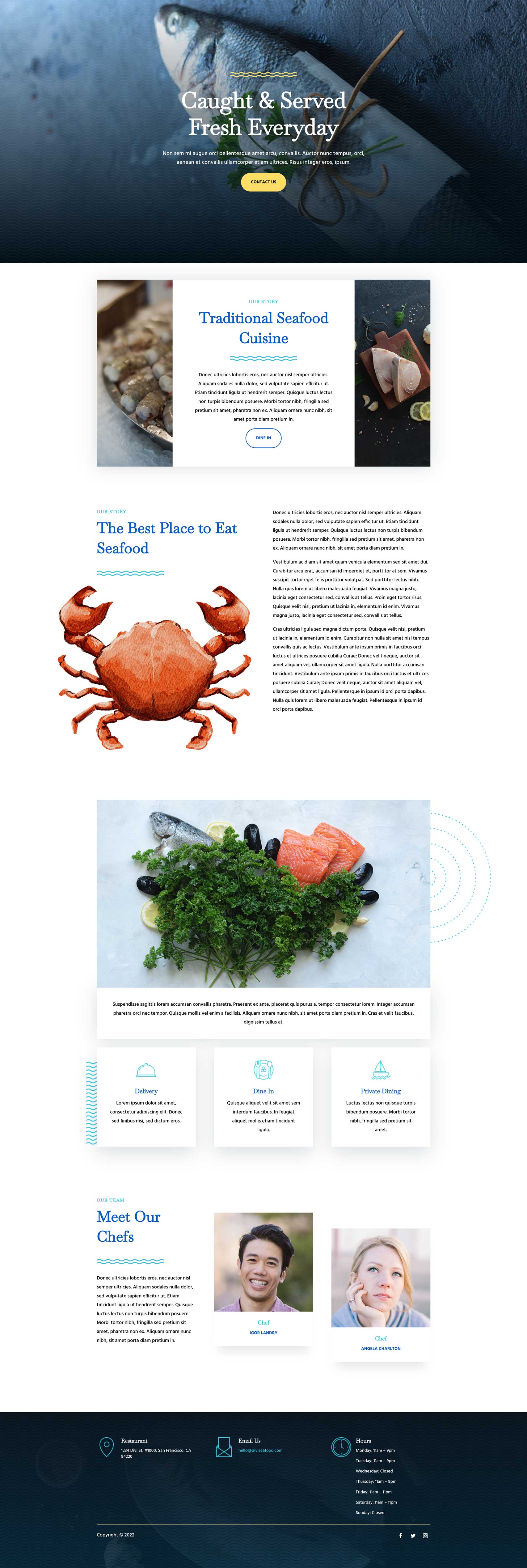seafood-restaurant-about-page Get a FREE Seafood Restaurant Layout Pack for Divi
