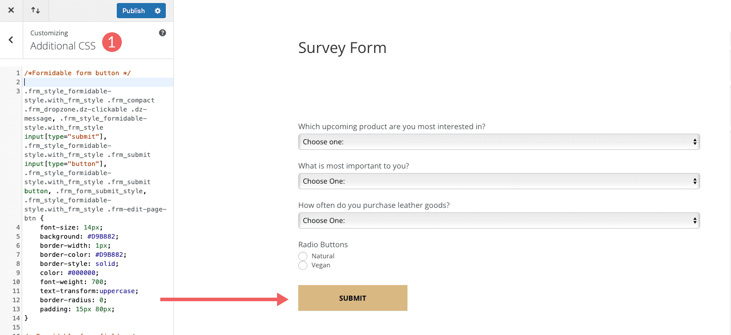 survey form css