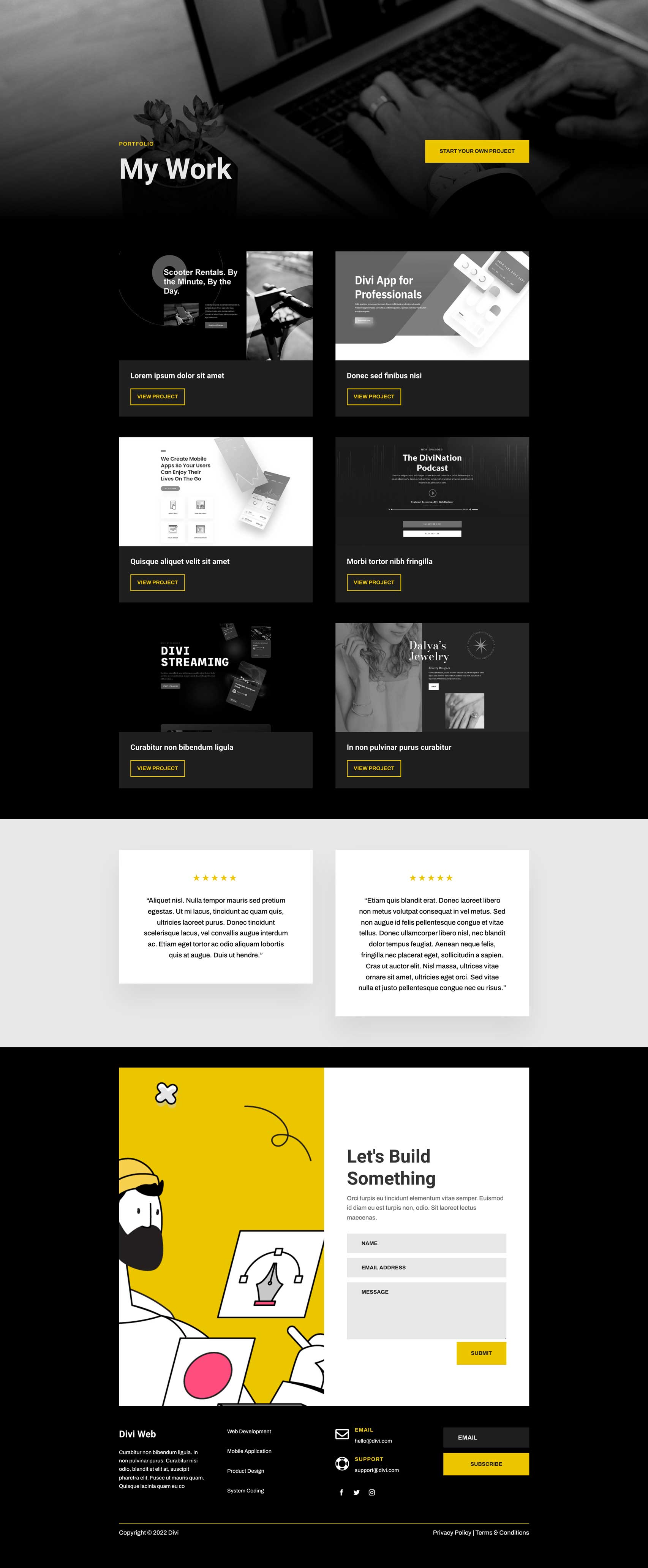 Web Developer Layout Pack for Divi