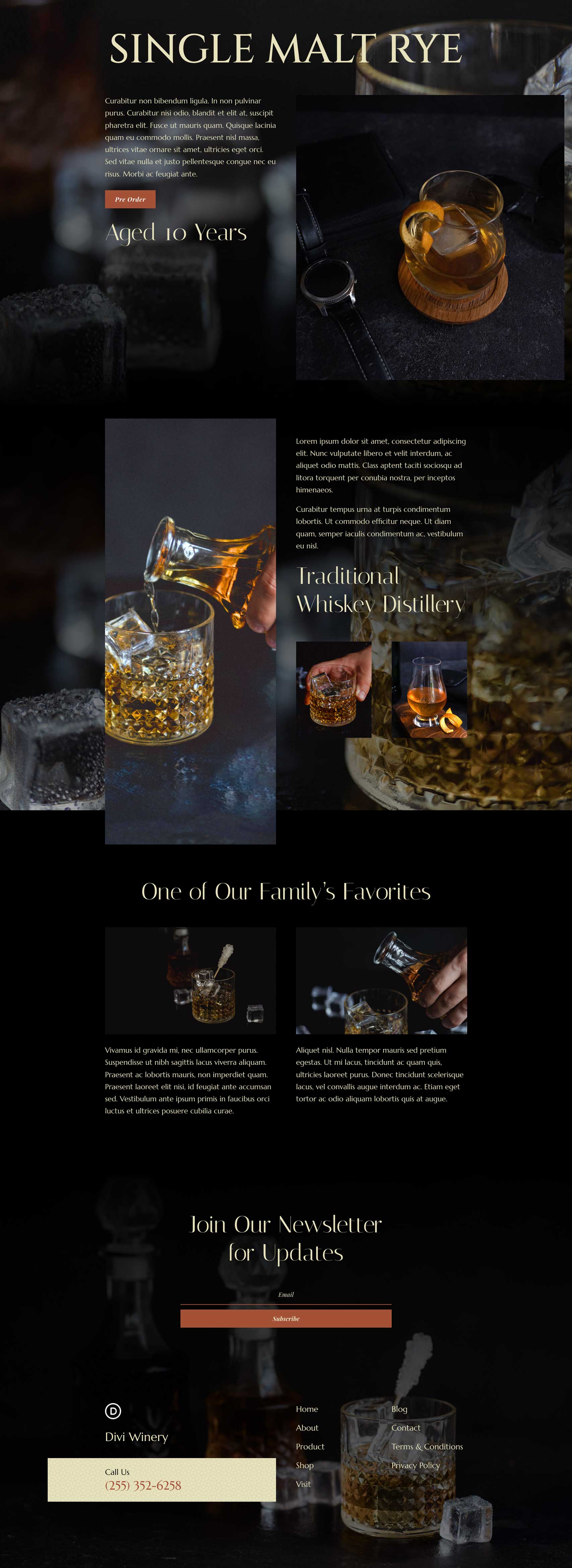 Whiskey Distillery Layout Pack for Divi