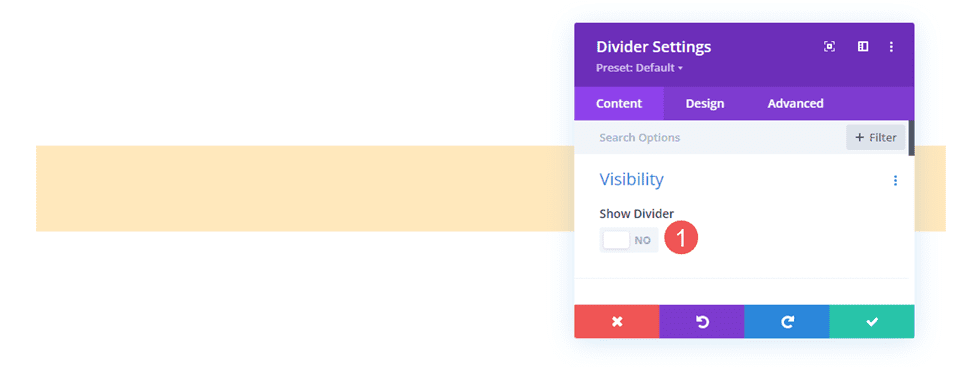 Divider Module Show Visibility