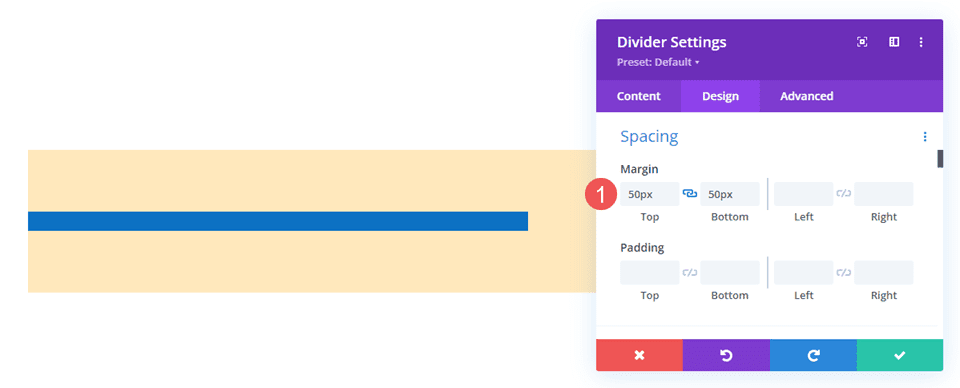 Invisible Divider Module Combined with Spacing