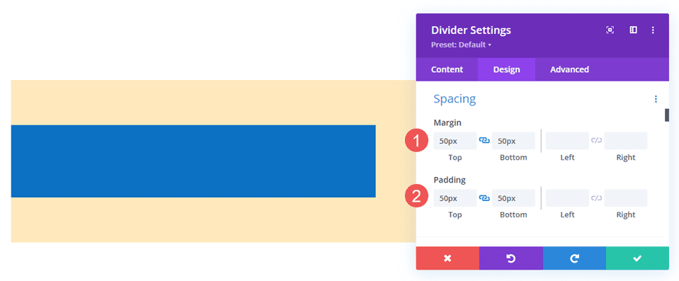 Invisible Divider Module Combined with Spacing