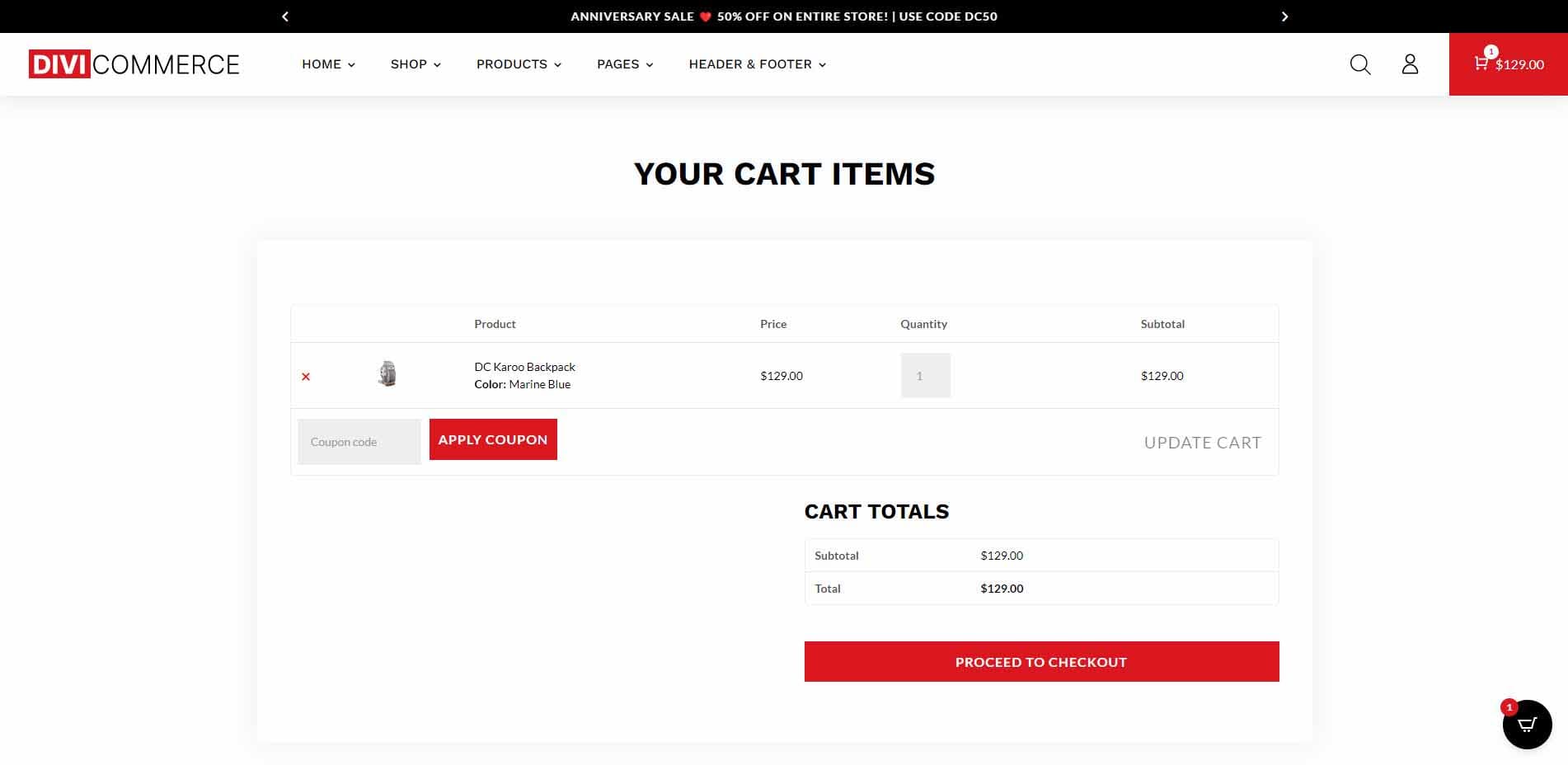 Cart Page