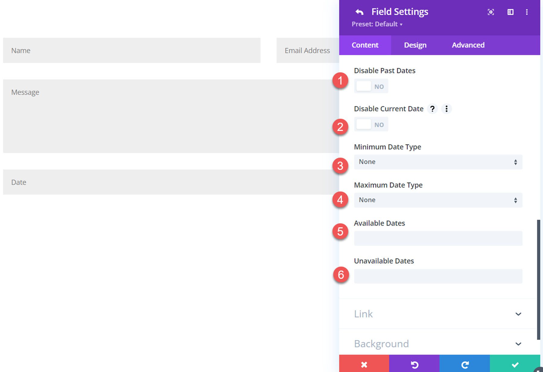 Divi Plugin Highlight Divi Contact Form Helper Date Settings 2