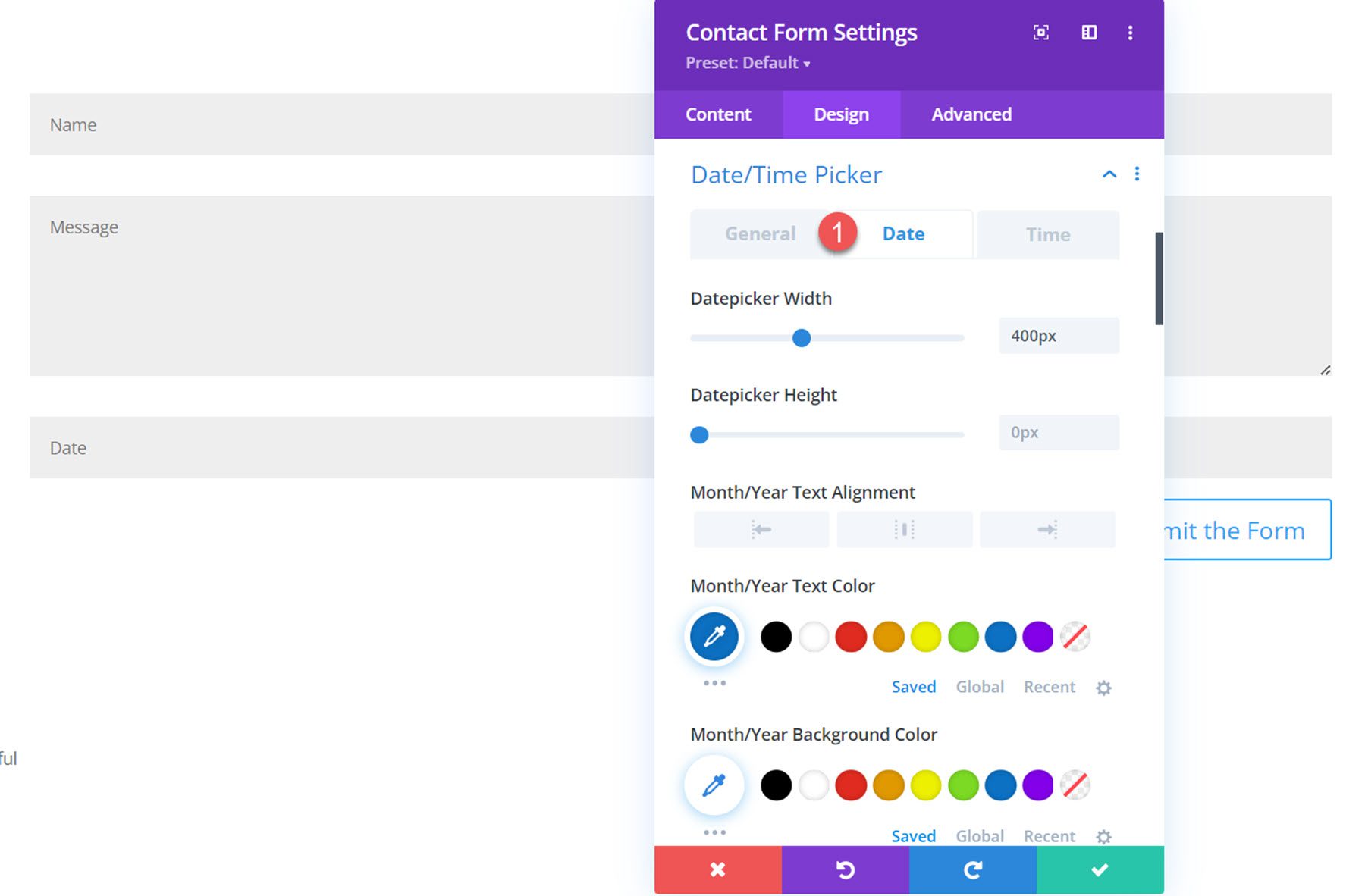 Divi Plugin Highlight Divi Contact Form Helper Date Settings