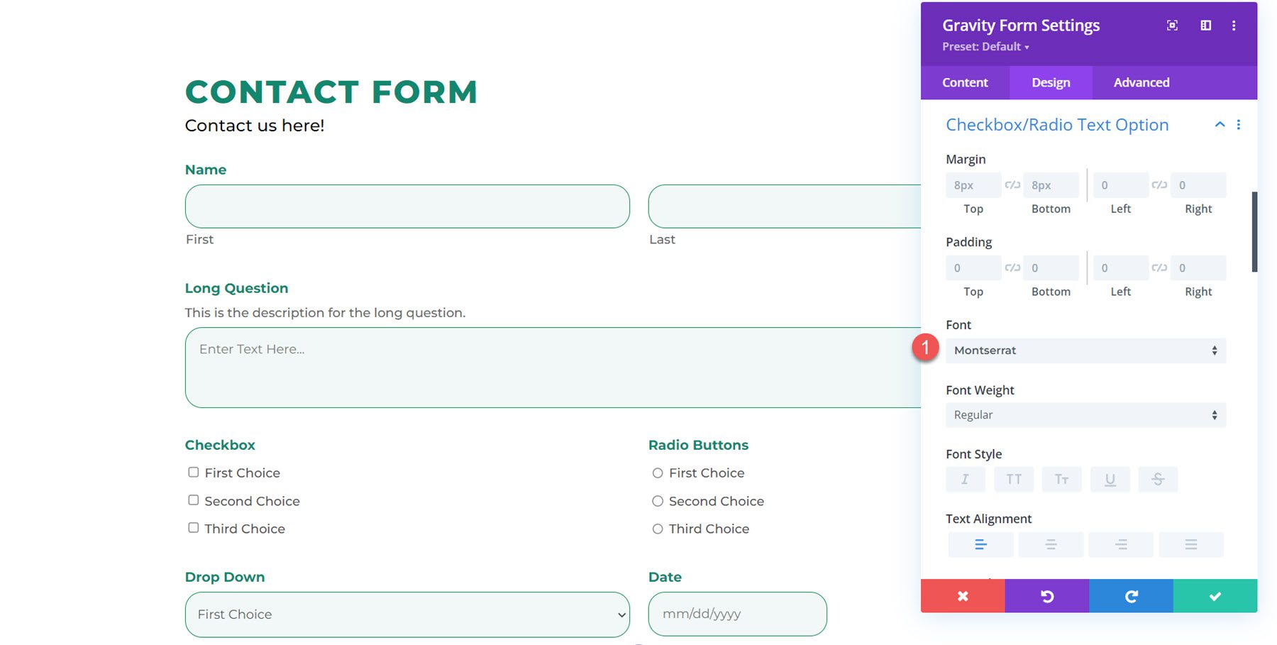 Divi Plugin Highlight Divi Gravity Forms Checkbox