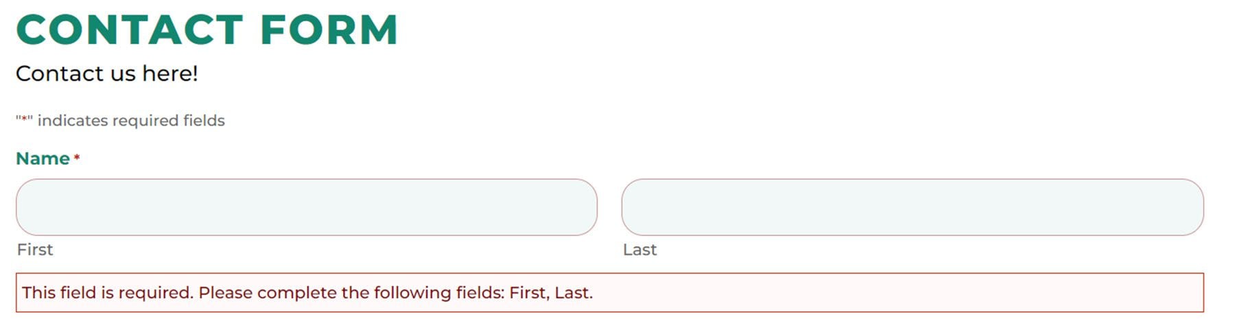 Field Validation