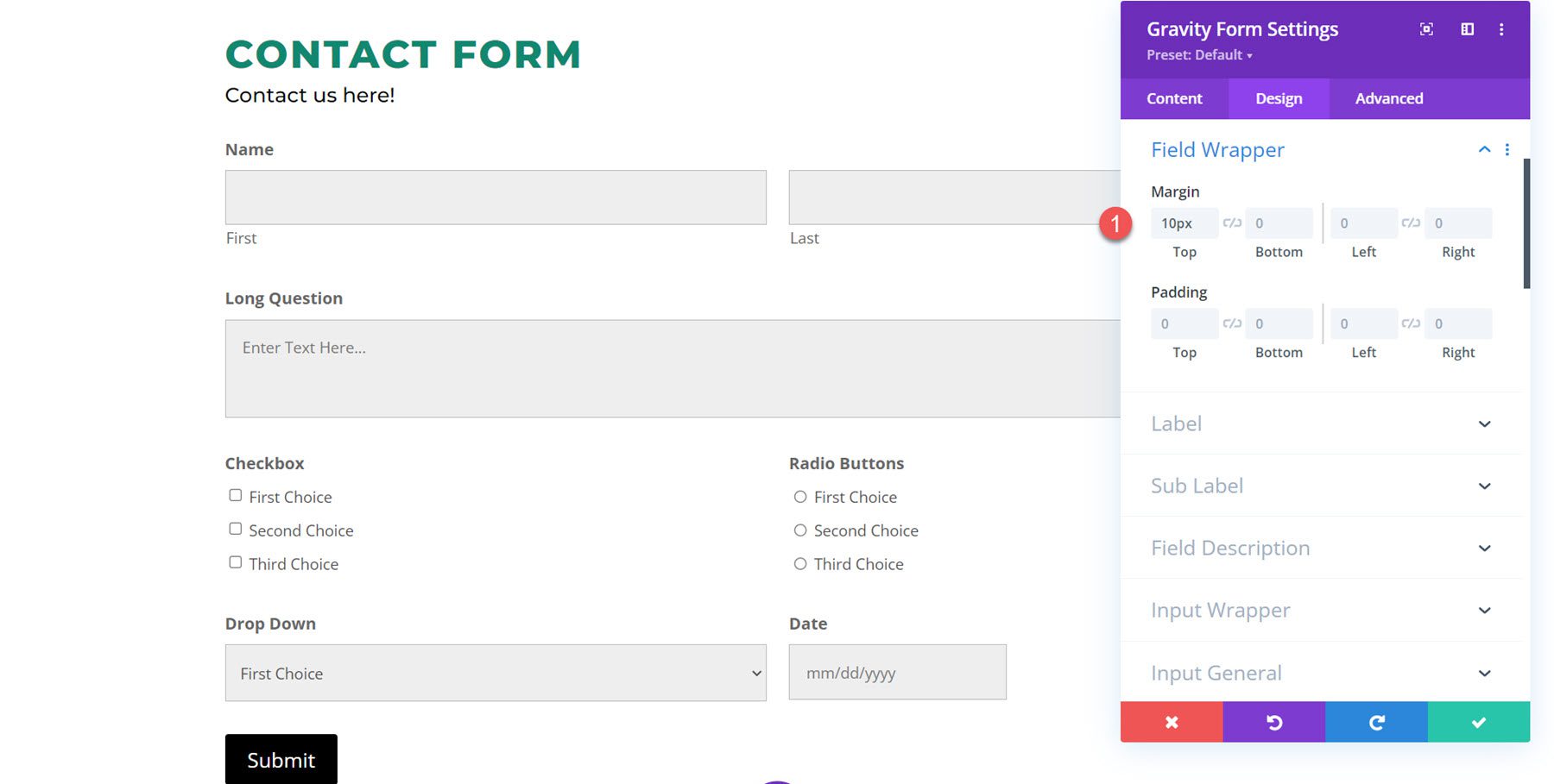 Divi Plugin Highlight Divi Gravity Forms Field Wrapper