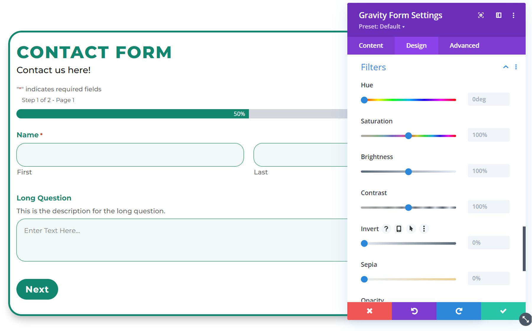 Divi Plugin Highlight Divi Gravity Forms Filters